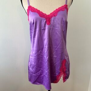Victoria's Secret Purple Chemise with Pink Lace